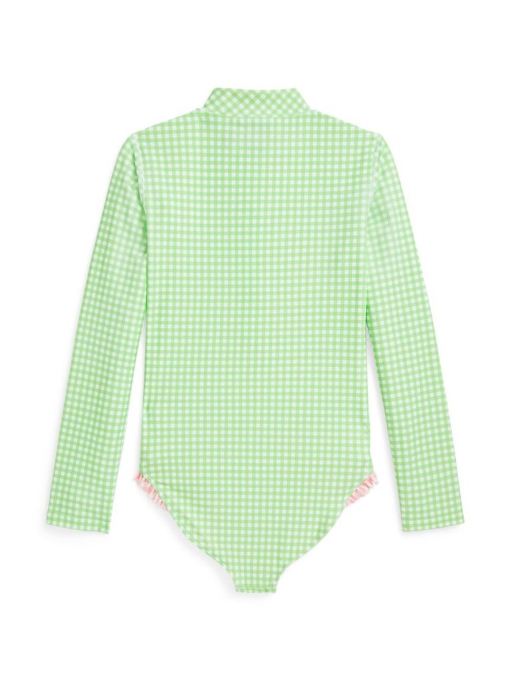 Polo Ralph Lauren Gingham Ruffled One-Piece Rash Guard - Picture 2 of 2